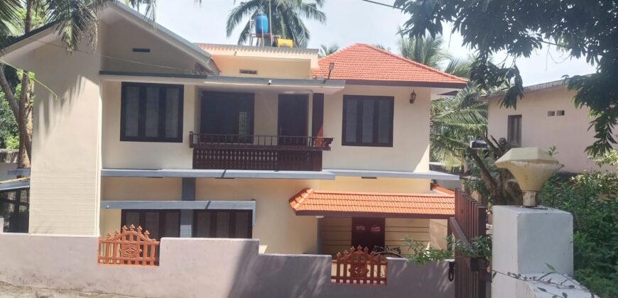Semi furnished 3BHK compounded house for sale.