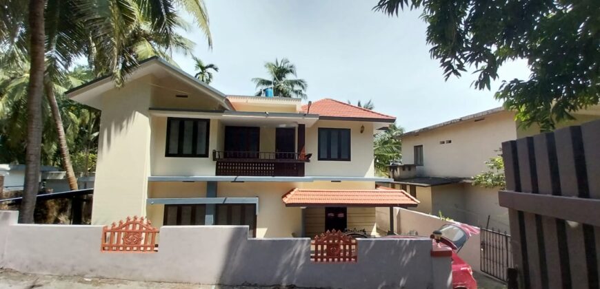 Semi furnished 3BHK compounded house for sale.